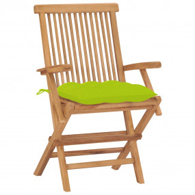 Patio Chair Set of 2 Bright green Teak wood Standard Fo...