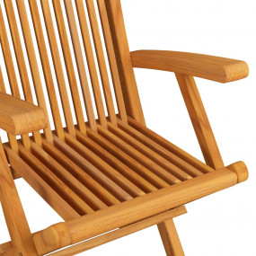 Patio Chair Set of 6 Teak wood Standard Foldable Patio ...