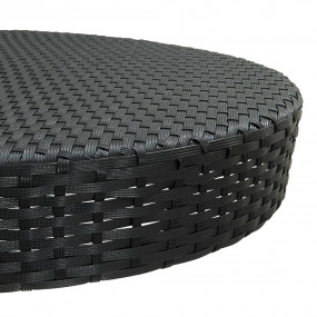 Garden Bar Set Black PE rattan, powder-coated steel Foo...