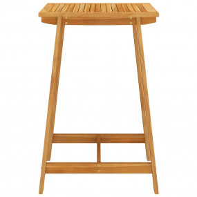 Garden Bar Set Grey Table Solid Acacia Wood Medium Dura...