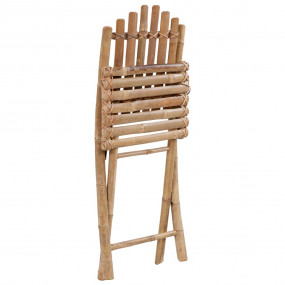 Patio Chair Set of 2 Green Bamboo, Polyester Medium Fol...