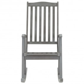 Wooden Rocking Chair Grey Solid acacia wood, 100% polye...