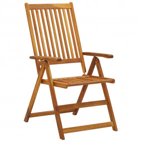 Garden Chair Set of 4 Natural Wood