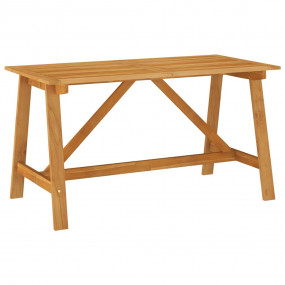 Dining Set Black Acacia Wood, PE Rattan, Powder-Coated ...
