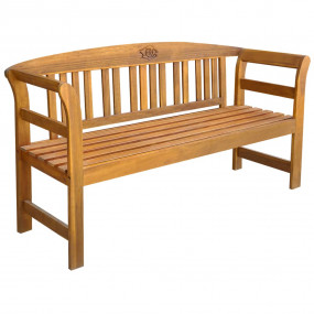 Garden Bench Wooden Brown Solid Acacia wood, Polyester ...