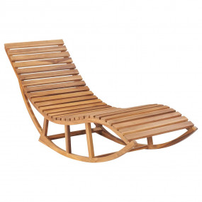 Patio Sun Lounger Natural Teak Teak wood Standard