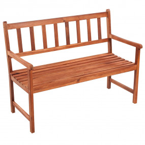 Garden Bench Brown, Grey Solid Acacia Wood, Polyester 4...