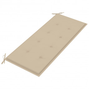 Garden Bench Beige, Brown Solid Acacia wood, 100% polye...
