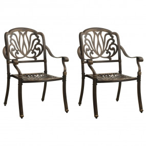 Bistro Set Bronze Cast Aluminum Medium Durable Bistro S...