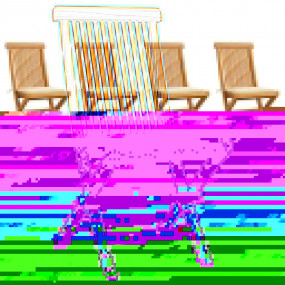 Garden Chair Set of 8 Teak Solid Teak Wood Medium Folda...