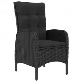 Dining Set Black Solid Acacia Wood Large Durable Dining...
