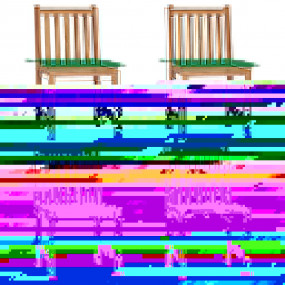 Patio Chair Set of 4 Warm Brown Fine Sanded Teak Wood E...