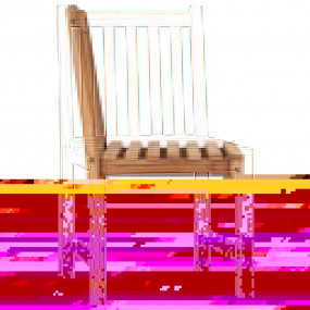 Garden Chair Set of 6 Natural Wood Teak Wood Standard D...