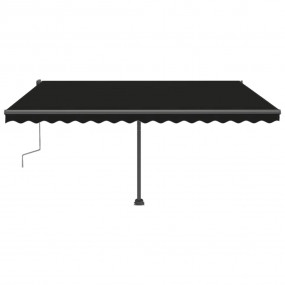Retractable Awning Anthracite Powder-coated aluminum, P...