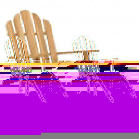Adirondack Chair Set of 2 Natural Teak