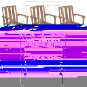 Stackable Chair Set of 6 Teak Teak wood Standard Stacka...