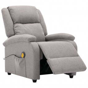 Electric Massage Chair Light grey Fabric (100% polyeste...