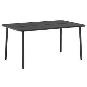 Dining Set Dark Gray Steel with e-coated and powder-coa...