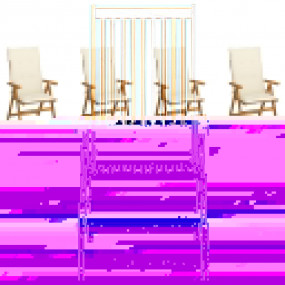 Garden Chair Set of 8 Wooden Solid Acacia wood