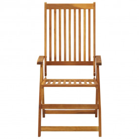 Garden Chair Set of 8 Wood Solid Acacia Wood Foldable