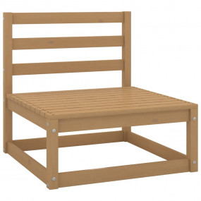 3-seater Sofa Honey brown Solid pine wood 3-seater Modu...