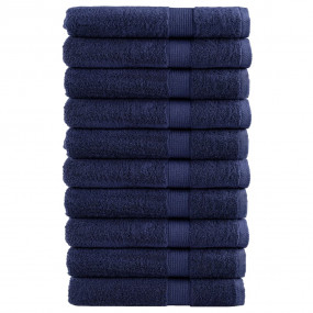 Sauna Towel Set of 10 Navy Blue 100% Cotton 31.5 x 78.7...
