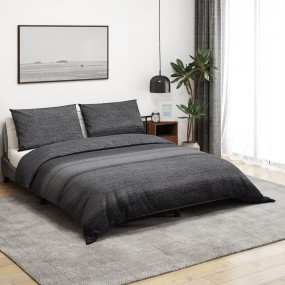Duvet Cover Set Dark grey 100% Cotton Single Lightweigh...