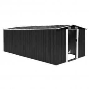 Garden Shed Anthracite Galvanized Steel Large Garden Sh...