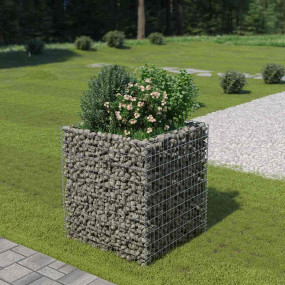 Gabion Raised Bed Silver Galvanized steel Large