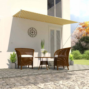 Awning Yellow and White