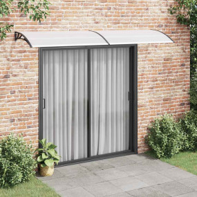 Door Canopy Black and Transparent