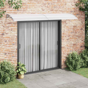 Door Canopy Gray and Transparent