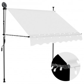 Retractable Awning Cream Polyester with PU coating, Ste...
