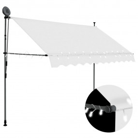 Retractable Awning Cream Polyester with PU coating, ste...