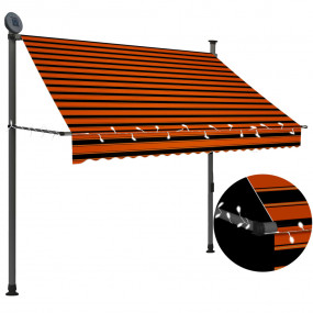 Retractable Awning Orange and Brown