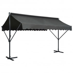 Awning Anthracite Powder-coated steel, 100% polyester w...
