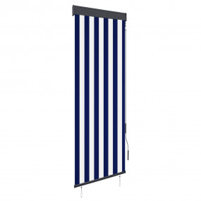Outdoor Roller Blind Blue and white