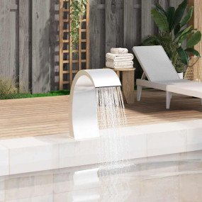 Pool Fountain Silver Stainless steel 304 Medium Decorat...