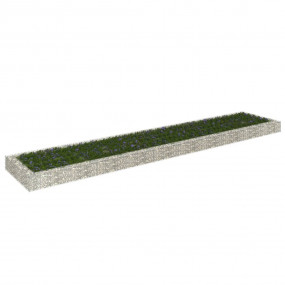 Gabion Raised Bed Silver Galvanized steel Large