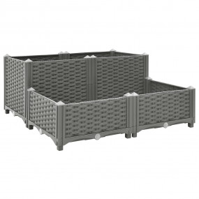 Raised Bed Light Grey Polypropylene Large Durable Raise...
