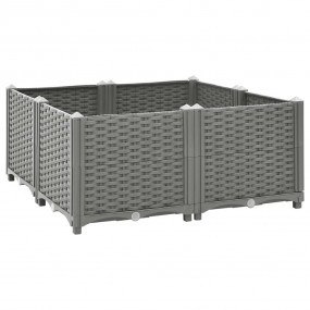 Raised Bed Light Grey Polypropylene Large Durable Plant...