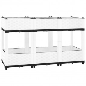Raised Bed White Polypropylene Large Durable Raised Bed