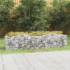 Gabion Raised Bed Silver Galvanized Iron Large Durable