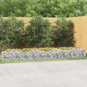 Gabion Raised Bed Silver Galvanized Iron Large Durable