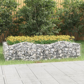 Gabion Raised Bed Silver Galvanized iron Large Durable