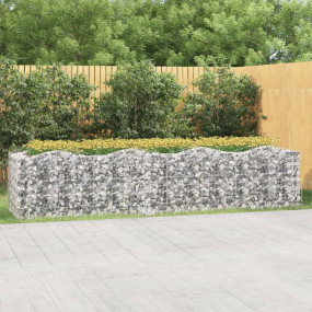 Gabion Raised Bed Silver Galvanized iron Extra Large Du...