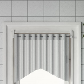 Curtain Rail White and Silver Aluminum, Plastic