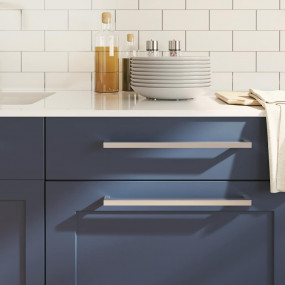 Cabinet Handle Set of 5 Silver Stainless Steel