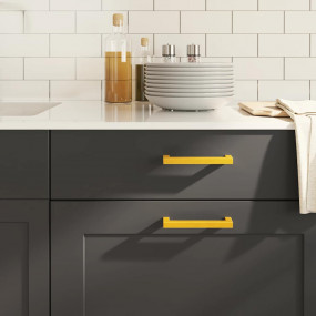 Cabinet Handle Set of 10 Gold Stainless Steel Standard ...