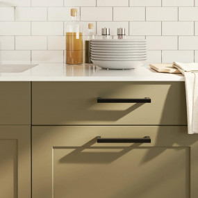 Cabinet Handle Set of 10 Black